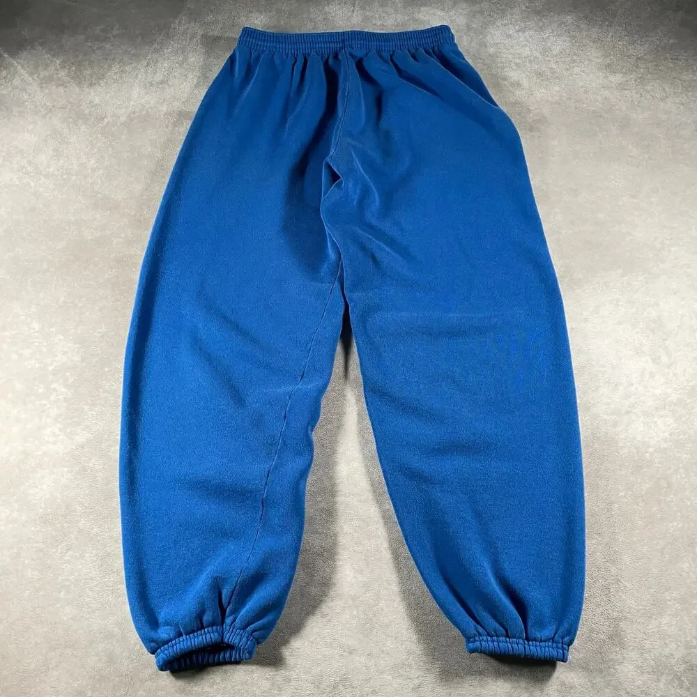 90s Hanes Soft Cozy Baggy Blue Sweatpants 30-32 Made in USA Sportsweat Athletic